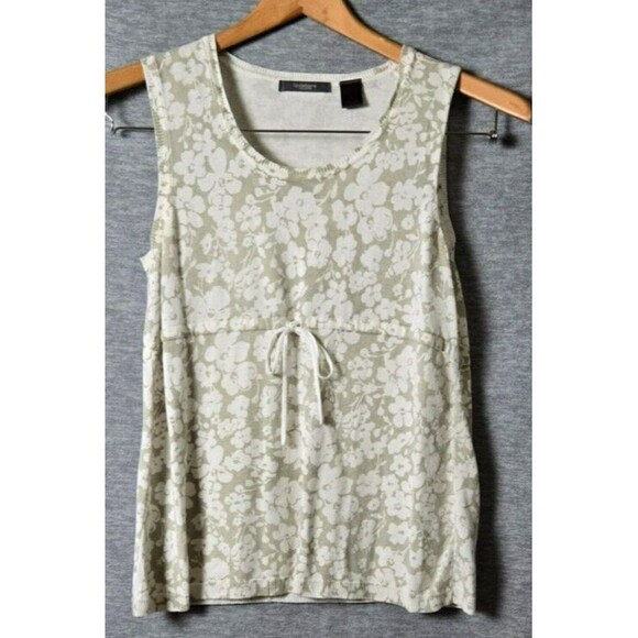 Liz Claiborne Womens Sweater Set Floral Cream & Beige Two-Piece Set Size Medium - Picture 3 of 11